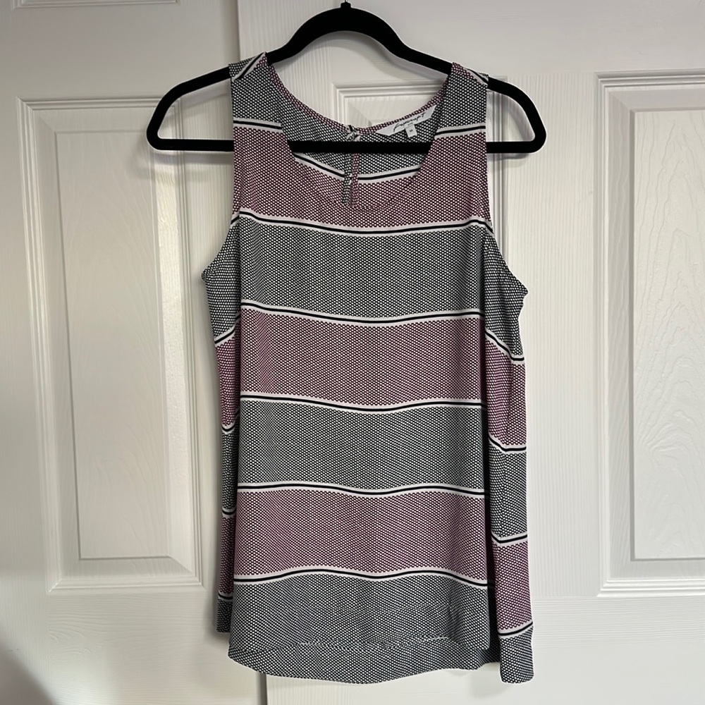 Foxcroft purple and black strip dot tank